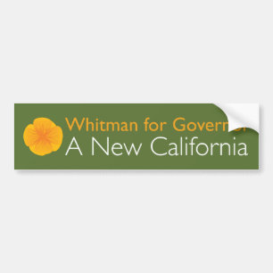 Autocollant De Voiture Meg Whitman pour le gouverneur