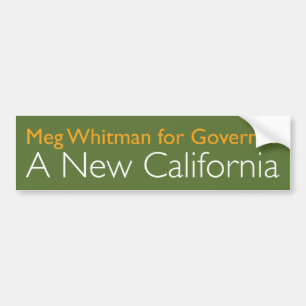 Autocollant De Voiture Meg Whitman pour le gouverneur