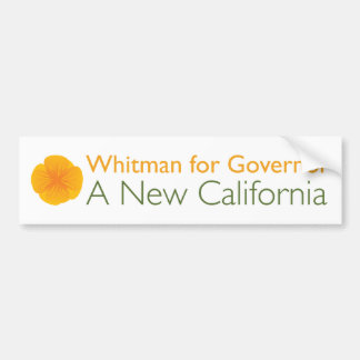 Autocollant De Voiture Meg Whitman pour le gouverneur