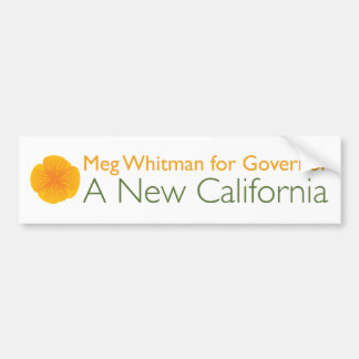 Autocollant De Voiture Meg Whitman pour le gouverneur
