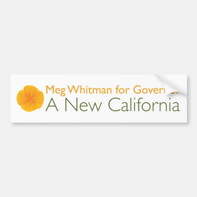 Autocollant De Voiture Meg Whitman pour le gouverneur (Devant)