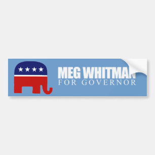 Autocollant De Voiture Meg Whitman pour le gouverneur 2010