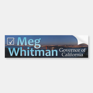 Autocollant De Voiture Meg Whitman pour le gouverneur - adhésif pour
