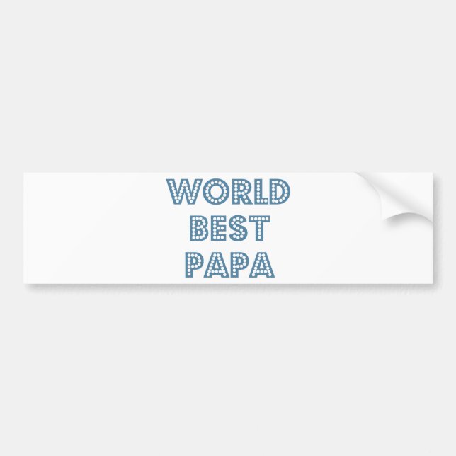 Autocollant De Voiture Meilleur Papa du monde (Devant)