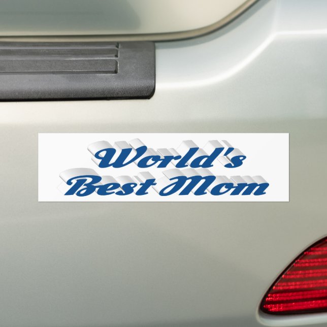 Autocollant De Voiture Meilleure maman texte bleu marine (En voiture)