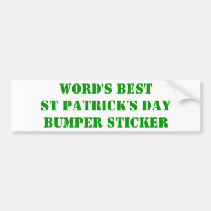 Autocollant De Voiture Meilleure Saint Patrick du monde