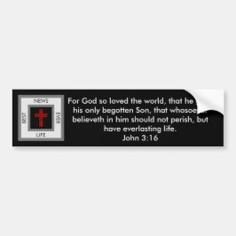 Autocollant De Voiture Meilleures Nouvelles Jamais John 3:16 Sticker pare