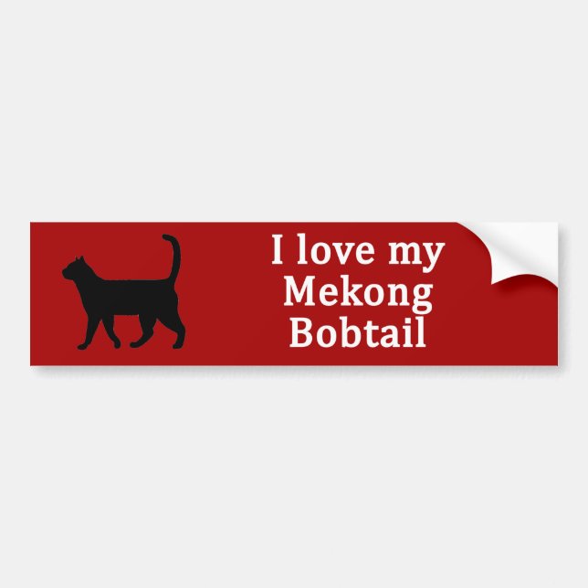 Autocollant De Voiture Mekong Bobtail Love (Devant)