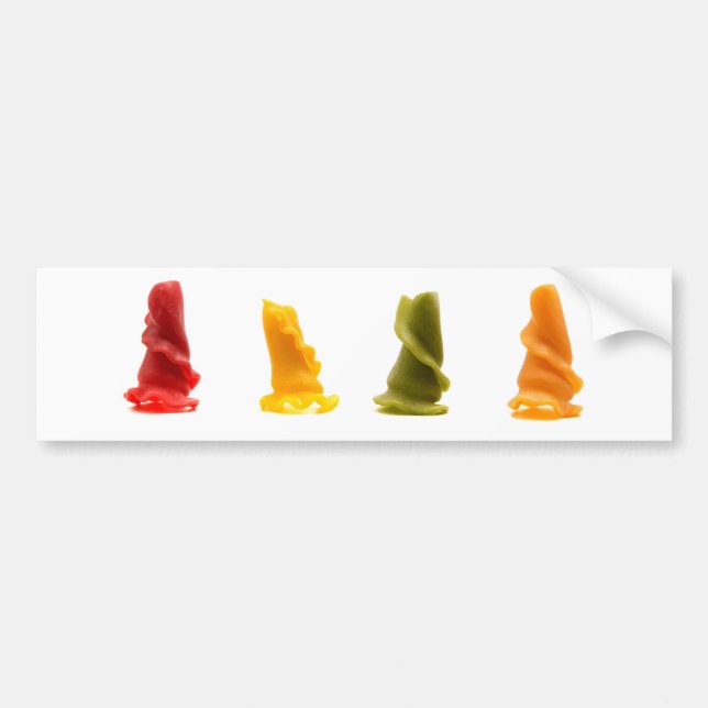 Autocollant De Voiture Mélange de pâtes aux formes bizarres (Devant)