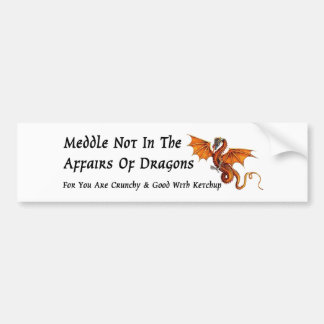 Autocollant De Voiture Mêlez pas dans les affaires des dragons