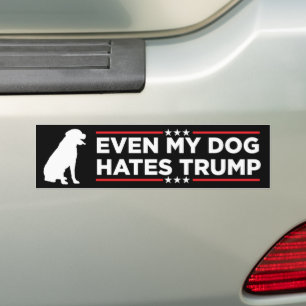 Autocollant De Voiture Même mon chien déteste Trump
