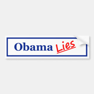 Autocollant De Voiture Mensonges 3 d'Obama
