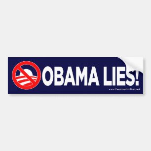 Autocollant De Voiture Mensonges d'Obama !