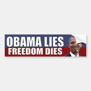 Autocollant De Voiture Mensonges d'Obama - matrices de liberté