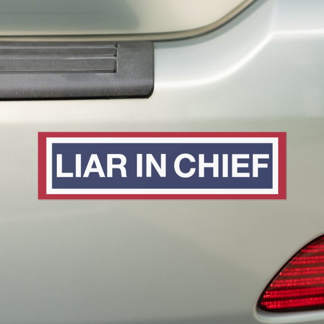 AUTOCOLLANT DE VOITURE MENTEUR EN CHEF (En voiture)