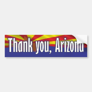 Autocollant De Voiture Merci Arizona - appui Arizona