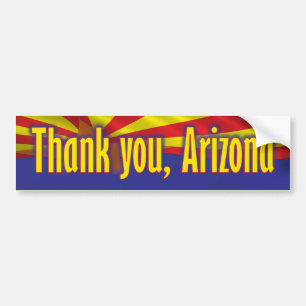 Autocollant De Voiture Merci Arizona - appui Arizona