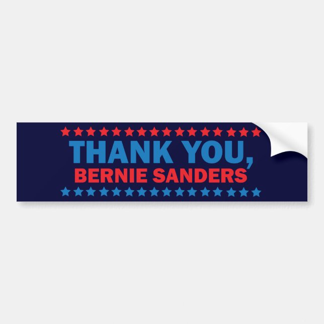 Autocollant De Voiture Merci, Bumper Sticker Bernie Sanders (Devant)