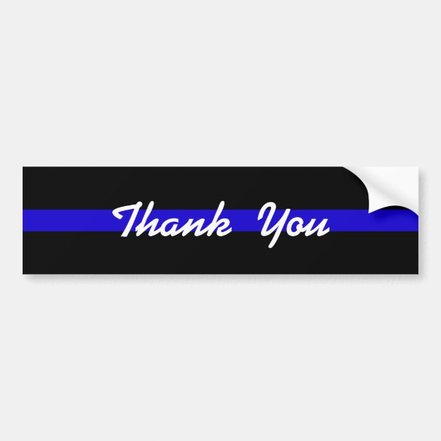 AUTOCOLLANT DE VOITURE MERCI SOUTIEN POLICE BUMPER STICKER (Devant)