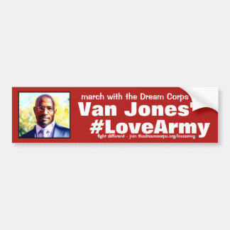 Autocollant De Voiture mercis #LoveArmy aux corps et au Van rêveurs Jones