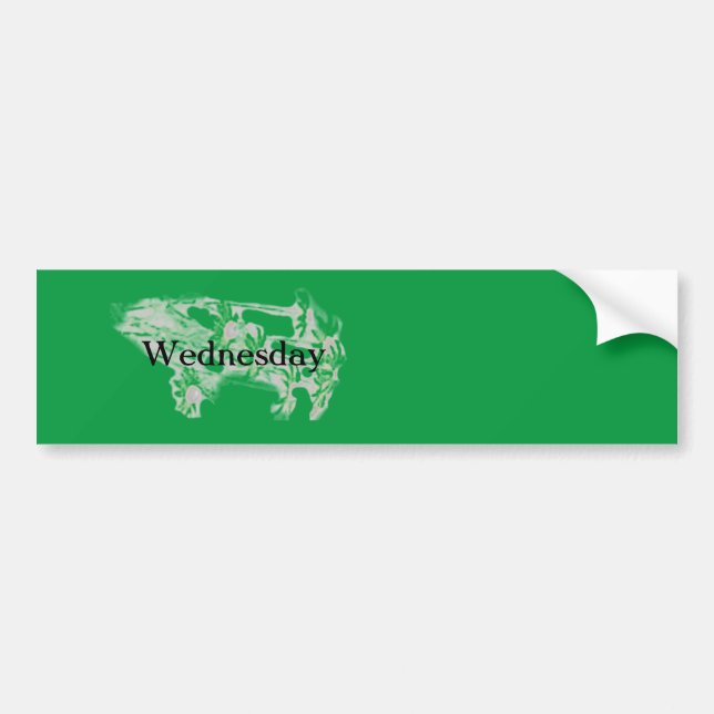Autocollant De Voiture MERCREDI -petit - Sticker (Devant)