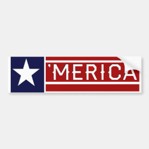 Autocollant De Voiture MERICA - Texte de Customizeable de forme de