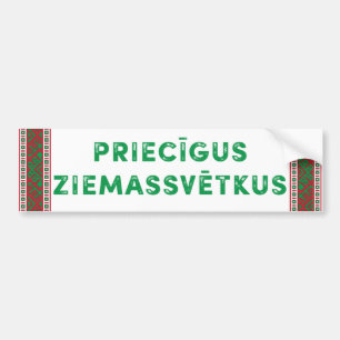 Autocollant De Voiture Merry Christmas Priecīgus Sacassētkus
