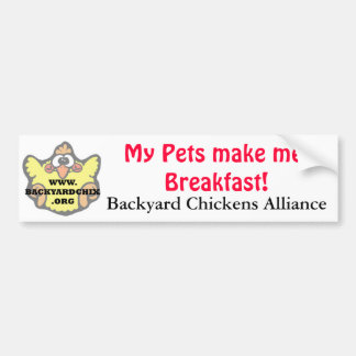 Autocollant De Voiture Mes animaux familiers m'incitent à déjeuner !