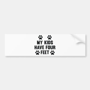 Autocollant De Voiture Mes Enfants Ont Quatre Pieds