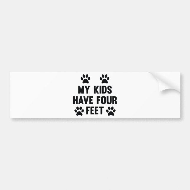 Autocollant De Voiture Mes Enfants Ont Quatre Pieds (Devant)