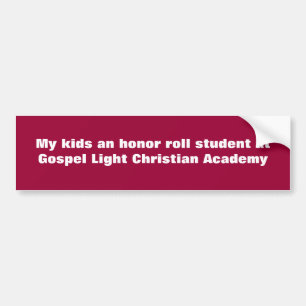Autocollant De Voiture Mes enfants un étudiant de petit pain d'honneur 