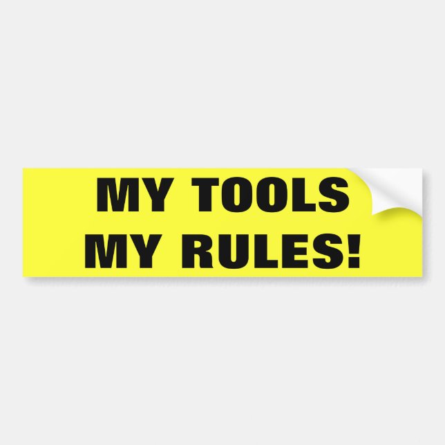 Autocollant De Voiture Mes outils Mes règles (Devant)