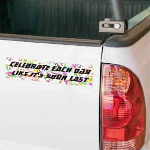 Autocollant De Voiture Message personnalisé Confetti Toss coloré