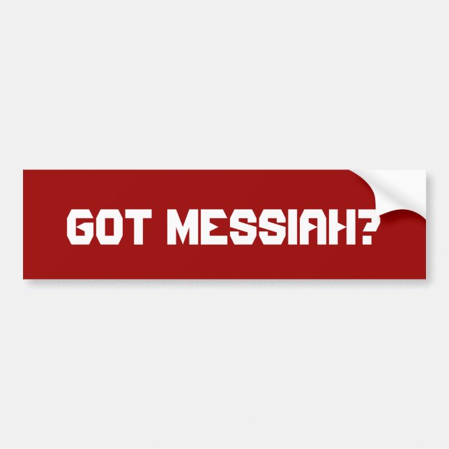 Autocollant De Voiture Messiah obtenu ? (Devant)