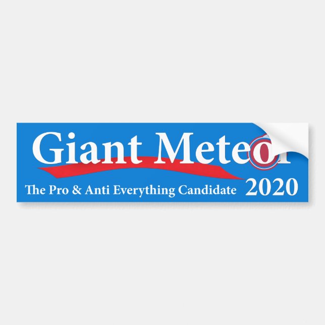 Autocollant De Voiture Météore géant 2020 pro et anti tout candidat (Devant)