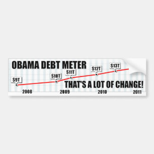 Autocollant De Voiture Mètre de dette de Barack Obama