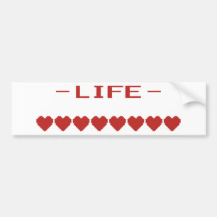 Autocollant De Voiture Mètre de la vie de coeur de jeu vidéo