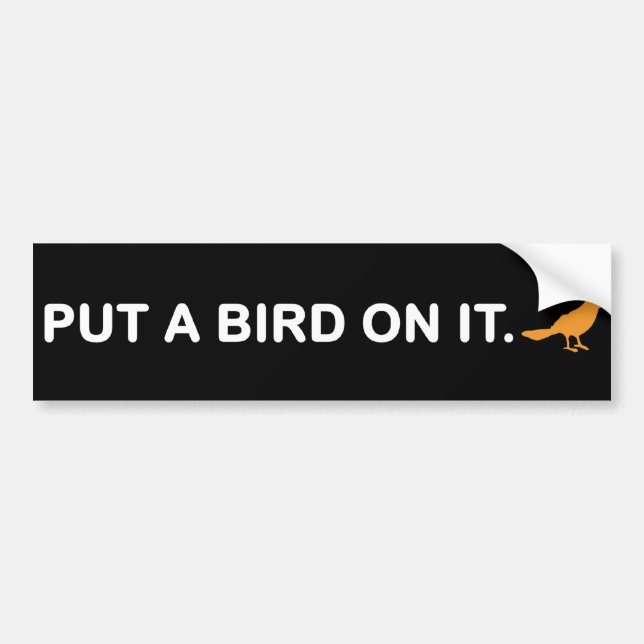 Autocollant De Voiture Mettez un oiseau là-dessus (l'adhésif pour (Devant)