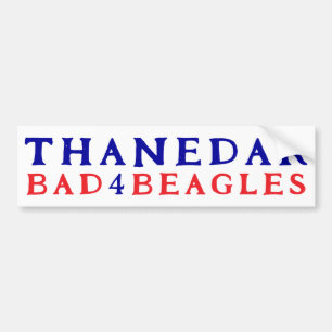 Autocollant De Voiture Michigan Dem Bad 4 chiens Beagle affamés Thanedar