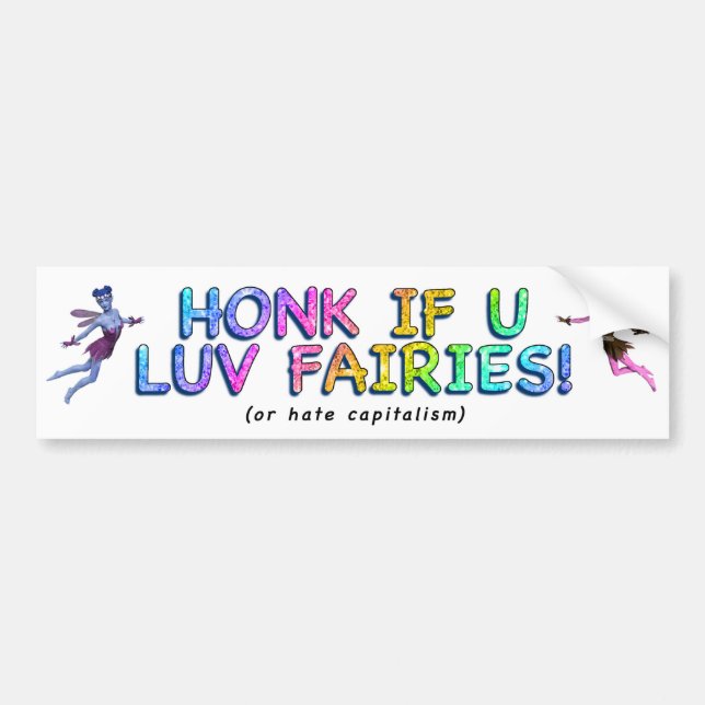 Autocollant De Voiture Miel si vous aimez les fées! (Devant)