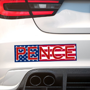 Autocollant De Voiture Mike Pence sur le drapeau américain coloré