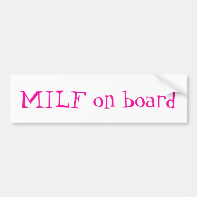 Autocollant De Voiture MiLf à bord d'adhésif pour pare-chocs (Devant)