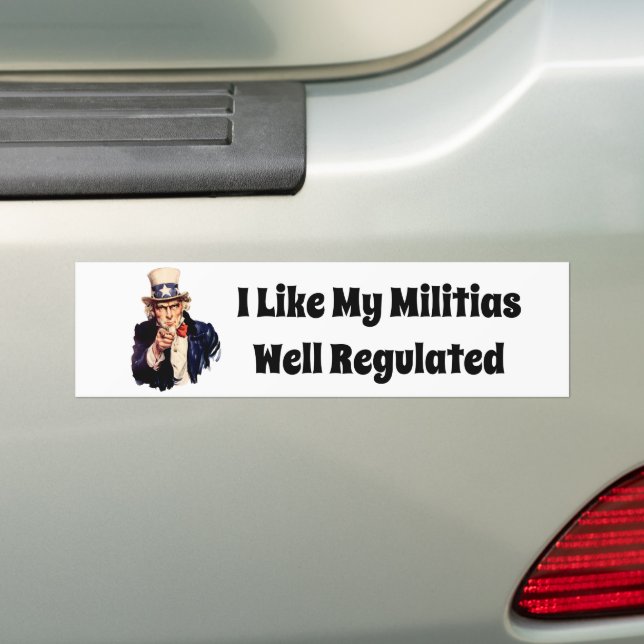 Autocollant De Voiture Milice bien réglementée (En voiture)