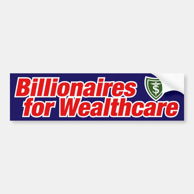 Autocollant De Voiture Milliardaires pour Wealthcare (Devant)