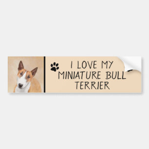 Autocollant De Voiture Miniature Taureau Terrier Peinture - Joli Original