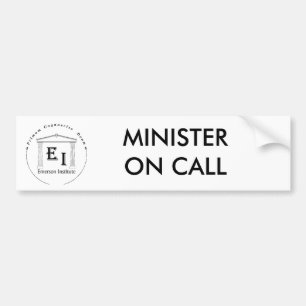 AUTOCOLLANT DE VOITURE MINISTRE SUR L'ADHÉSIF POUR PARE-CHOCS D'APPEL