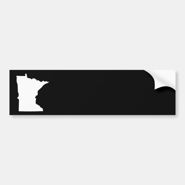 Autocollant De Voiture Minnesota en blanc et noir (Devant)