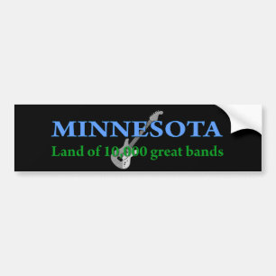 Autocollant De Voiture Minnesota - Terre de 10 000 bandes
