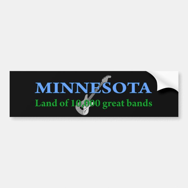 Autocollant De Voiture Minnesota - Terre de 10 000 bandes (Devant)