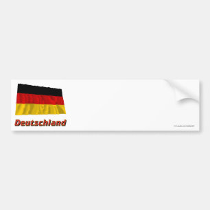 Autocollant De Voiture MIT Namen du Deutschland Fliegende Flagge